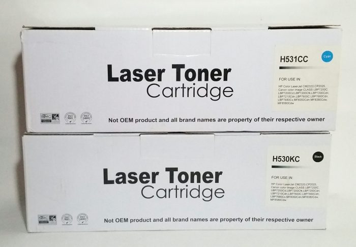 Joblot 2x H531CC H530KC Cyan & Black Laser Toner Cartridge For use In HP Color LaserJet - Image 2
