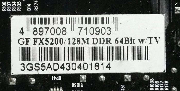 GF FX5200/128M DDR 64Bit w/TV Graphics Card - Image 3