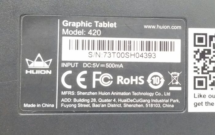 Huion 420 Drawing Graphics Tablet With Pen - Image 3