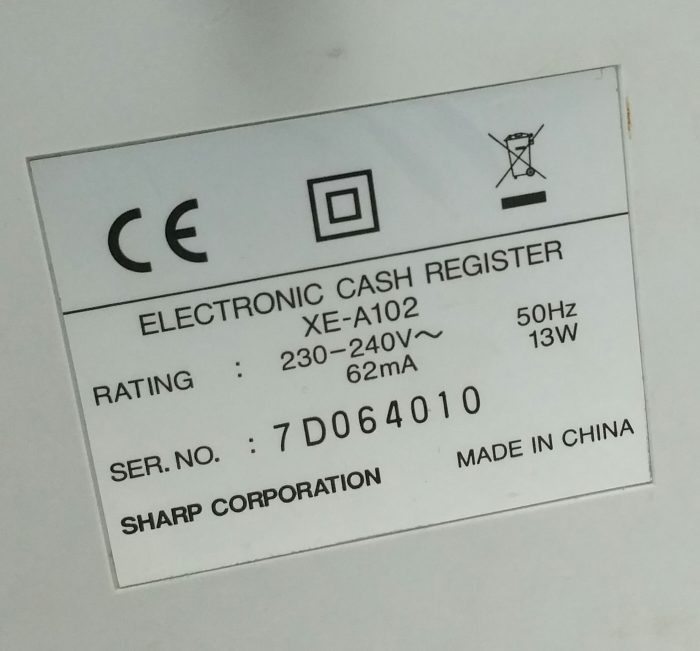 Sharp XE-A102 Electronic Cash Register With No Key - Image 3