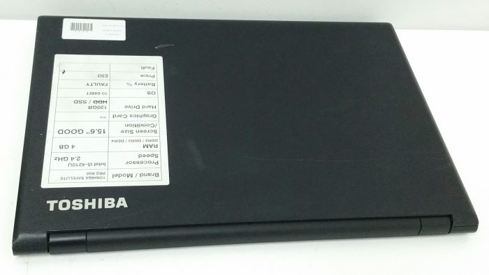 Toshiba Satellite Pro R50-B-12N - Intel i5-4210U 2.4GHz - 4GB RAM - 15.6" - 120GB SSD - Windows 10 64bit - Image 5