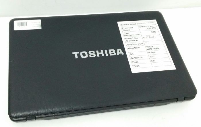 Toshiba Satellite Pro C660-1LR- i3-M380(1st gen) 2.53GHz - 2GB RAM - 15.6" - 160GB HDD - Windows 10 64bit - Image 7