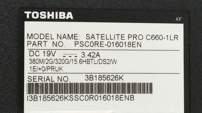 Toshiba Satellite Pro C660-1LR- i3-M380(1st gen) 2.53GHz - 2GB RAM - 15.6" - 160GB HDD - Windows 10 64bit - Image 4