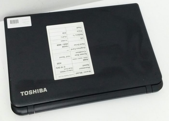 Toshiba Satellite Pro C50-B-1CH- Celeron N2830 Dual Core 2.16GHz - 4GB RAM - 15.6" - 750GB HDD - Windows 10 64bit - Image 5