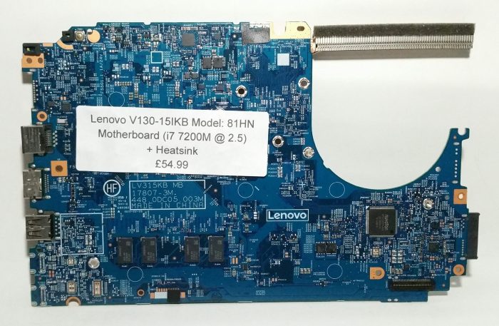 Lenovo V130-15IKB 81HN Motherboard (i5 7200U @ 2.5) + Heatsink - Image 3