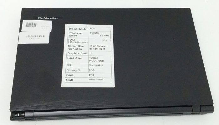 RM Education Notebook 320 W255EU i3-2350M 2.3GHz 4GB RAM 15.6" 120GB SSD Windows 10 64bit - Image 5