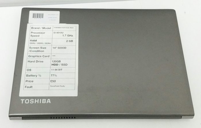 Toshiba Portege Z30 A-91R - i3-4010U 1.7GHz - 2GB RAM - 14" - 120GB SSD - Windows 11 64bit - Image 6