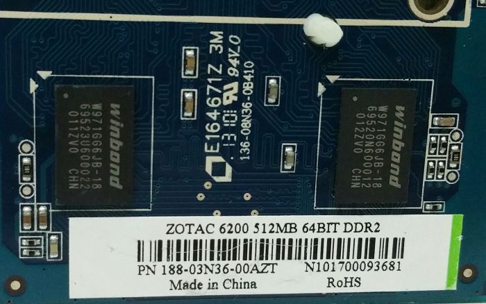 Zotac 6200 512MB 64 Bit DDR2 Graphics Card - Image 3