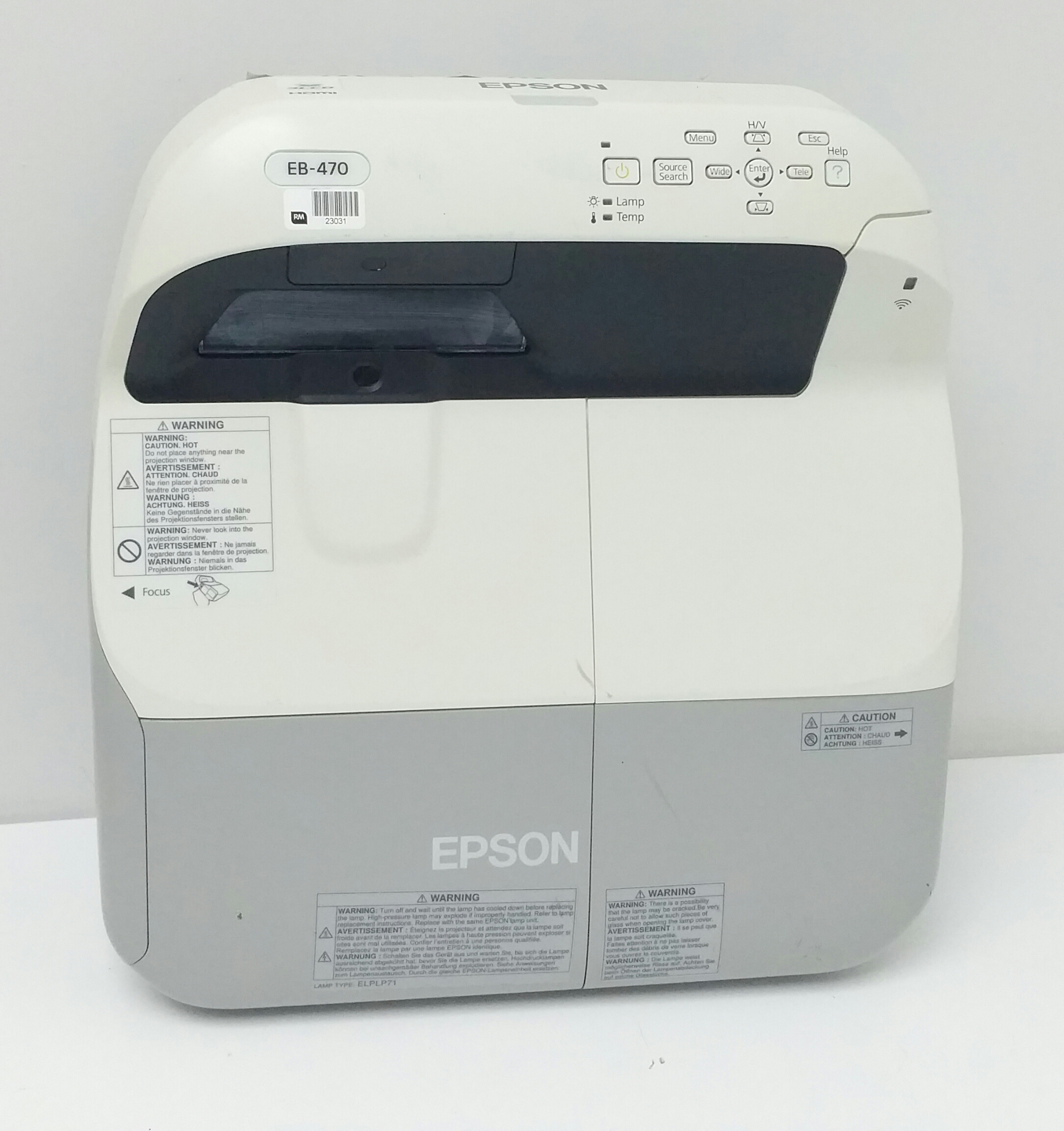 20180504_132932-1 Epson EB-470 H456B LCD Projector 0 Lamp Hours Used - Image 1