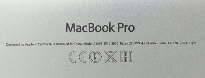 Apple Macbook Pro A1398 - i7-4770HQ 2.2GHz - 16GB DDR3 - 15" - 500GB SSD - 11.7 Big Sur (2014) - Image 5