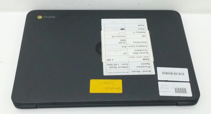 HP Chromebook 14 G4 - Celeron Quad Core 1.83GHz - 4GB RAM - 14" - 32GB SSD - Chrome OS - Image 6
