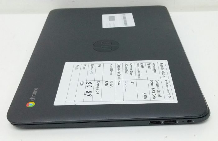 HP Chromebook 14 G4 - Celeron Quad Core 1.83GHz - 4GB RAM - 14" - 32GB SSD - Chrome OS - Image 7