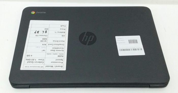HP Chromebook 14 G4 - Celeron Quad Core 1.83GHz - 4GB RAM - 14" - 32GB SSD - Chrome OS - Image 6