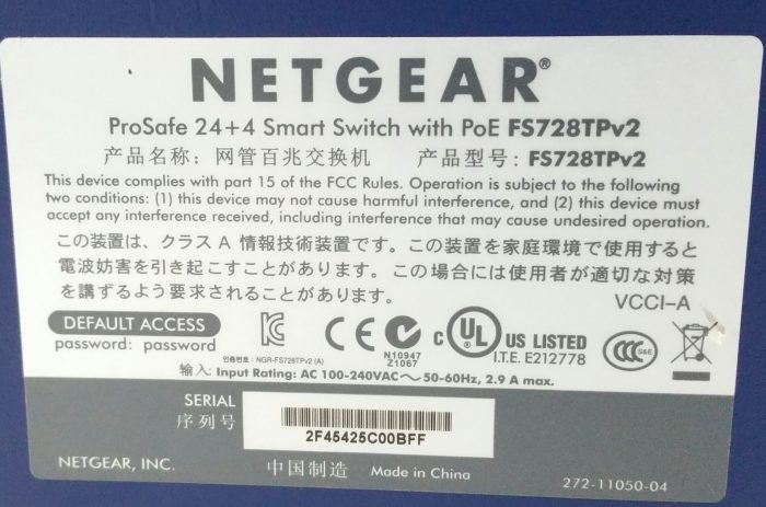 Netgear Prosafe FS728tpv2 24+4 Port Smart Switch With POE - Image 3