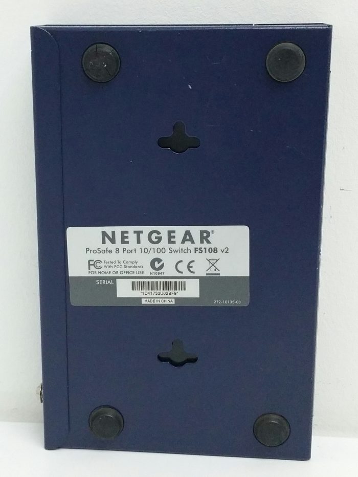 Netgear Prosafe FS108 v2 8- Port 10/100 Fast Ethernet Switch - Image 4