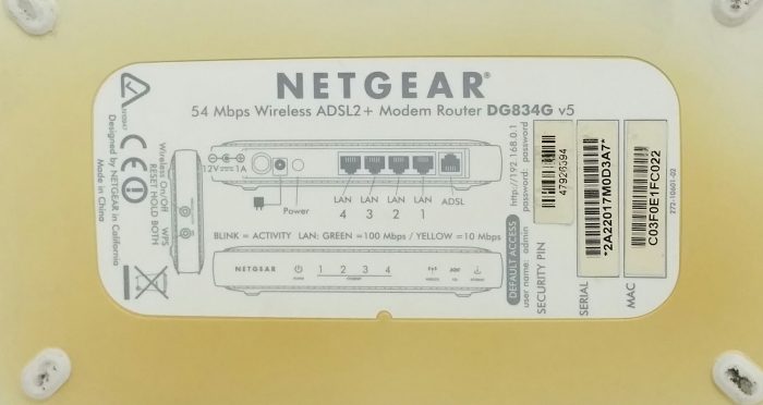 Netgear DG834G V5 54mbps Wireless ADSL2+ Modem Router - Image 3