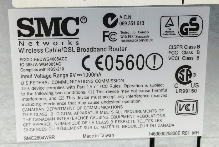 SMC SMC2804WBR Wireless Cable DSL Broadband Router - Image 3