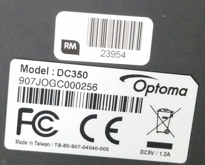 Optoma DC350 VGA Digital Document Camera - Image 3