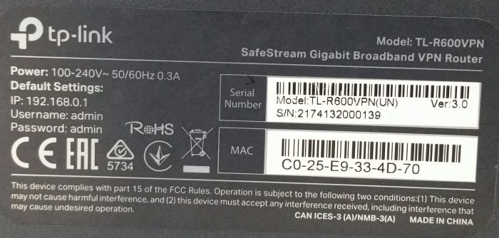 TP-Link TL-R600VPN Safestream Gigabit Broadband VPN Router - Image 3