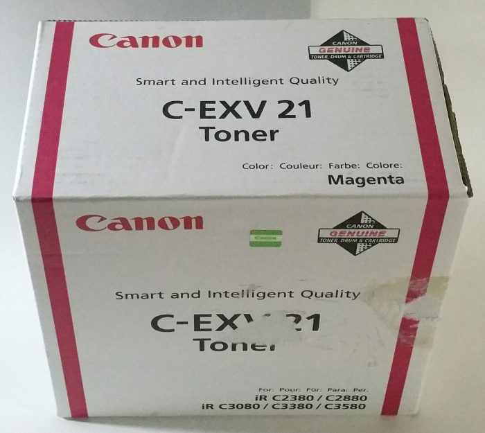 Joblot 3x Canon C-EXV21 Toner Cartridge Magenta, Yellow & Cyan - Image 5