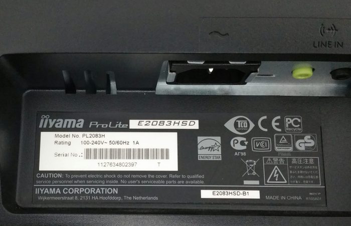 iiyama Prolite E2083HSD PL2083H 20" VGA DVI Monitor - Image 3