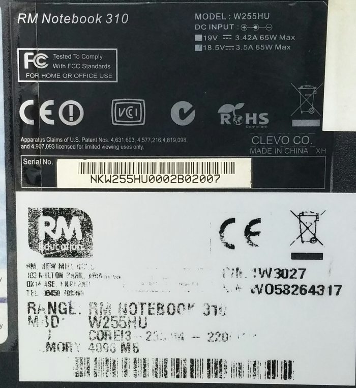 RM Education Notebook 310 W225HU Intel i3-2330M 2.2GHz 4GB RAM 15.6" 120GB SSD Windows 10 64BIT - Image 4