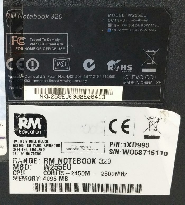 RM Education Notebook 320 W255EU i5-2450M 2.5GHz 4GB RAM 15.6" Windows 10 Home - Image 3