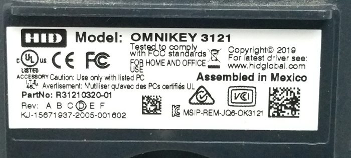 HID OMNIKEY3121 Card Reader - Image 3