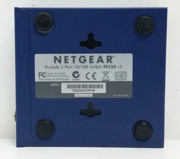 Netgear FS105 V2 ProSafe 5 Port 10/100 Fast Ethernet Switch - Image 4