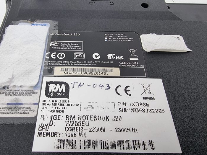 RM NOTEBOOK 320 - i3-2350M 2.3 GHz - RAM 4GB - 15.6" - 250GB HDD - Windows 10 - Image 6