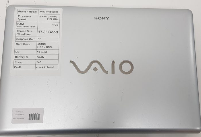 Sony Vaio PCG-91111M - i5M430 2.27GHz - 4GB RAM - 500GB - Windows 10 64bit - Image 3