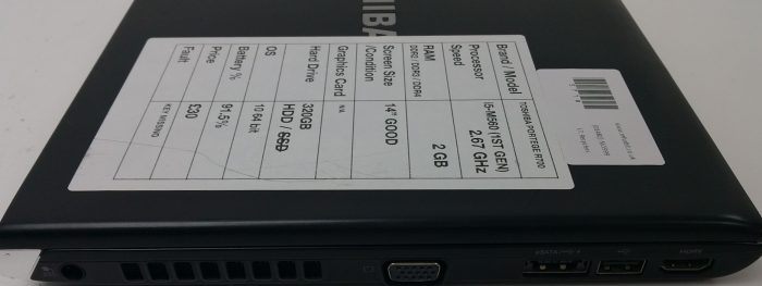 Toshiba Portege R700 - i5-M560 2.7GHz - 2GB RAM - 14" - 320GB HDD - Windows 10 64bit - Image 5