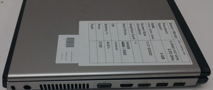 Dell Vostro 3700 - i5-M380 2.53GHz - 4GB RAM - 17.3" - 240GB SSD - Windows 10 64bit - Image 5