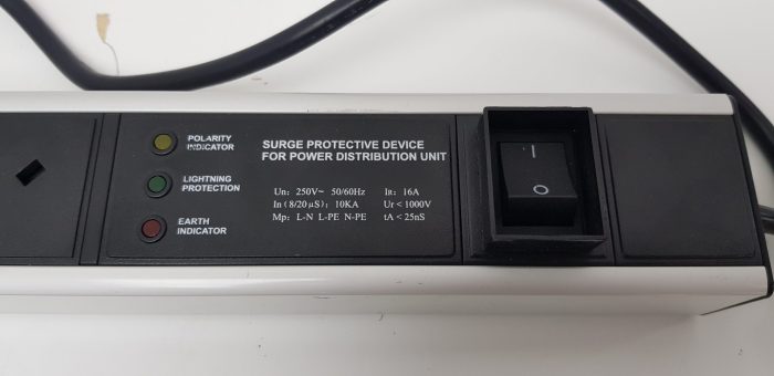 10 Way Server Vertical Filtered Power Strip With Ears - Image 2
