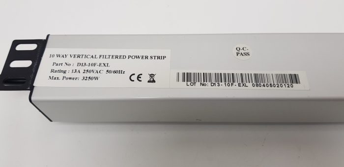 10 Way Server Vertical Filtered Power Strip With Ears - Image 6