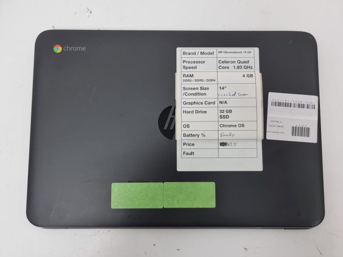 HP Chromebook 14 G4 - Celeron Quad Core 1.83GHz - 4GB RAM - 14" - 32GB SSD - Chrome OS - Image 4