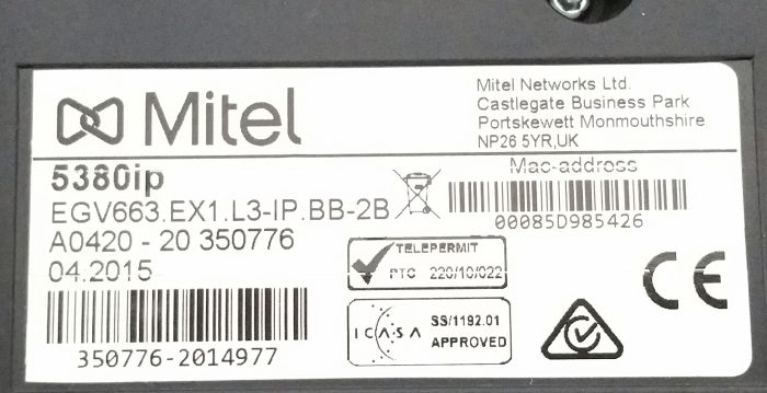 Mitel Aastra 5380 IP Phone - Image 3