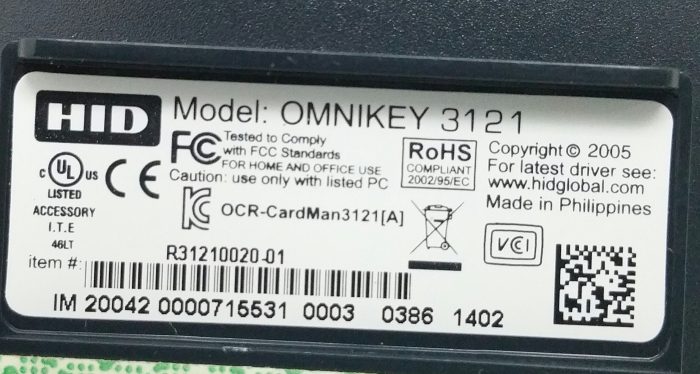 HID OMNIKEY3121 Card Reader - Image 3
