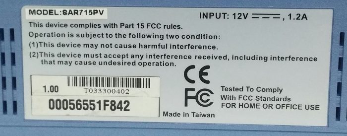 SAR715PV ADSL Router - Image 3