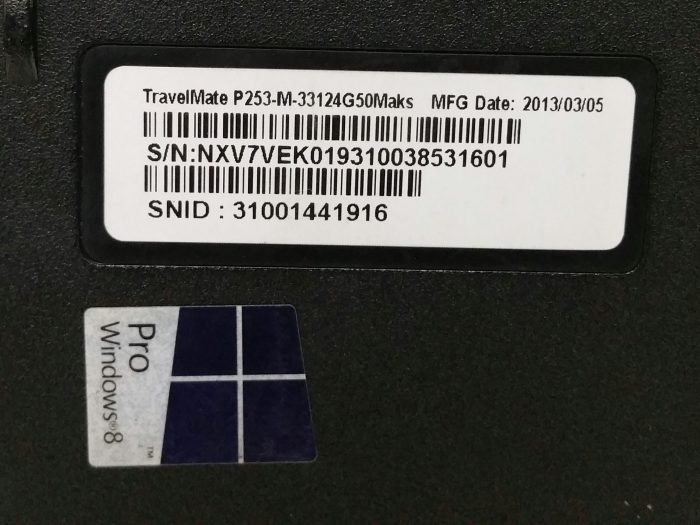 Acer TravelMate P253-M-33124G50Maks i3-3120m 2.5GHz 4GB Ram 15.6" 500GB HDD Windows 10 Pro - Image 4