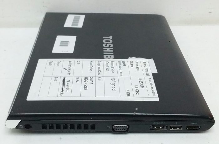 Toshiba Portege R830-13C i5-2520M 1.5GHz 4GB Ram 13" 256GB SSD Windows 10 64 - Image 7