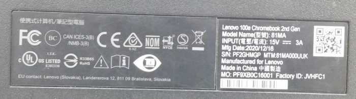 Lenovo 100e Chromebook 2nd Gen 81MA Intel Celeron N4020 1.1GHz 4GB Ram 11.6" 32GB SSD Chrome 102.0 - Image 4