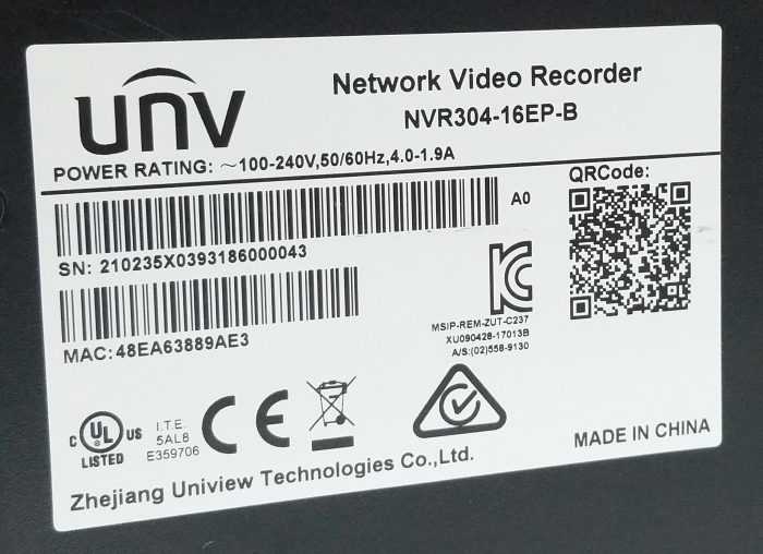 UNV NVR304-16EP-B Network Video recorder - Image 3