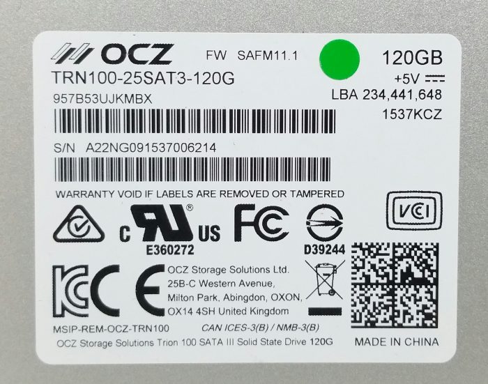 OCZ TRION 100 TRN100-25SAT3-120G SSD - Solid State Drive - Image 3