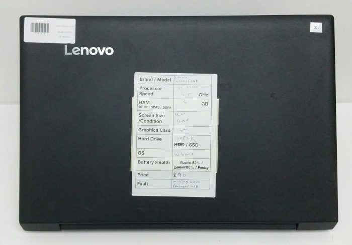 Lenovo V110-15IKB 80TH - i5-7200U 2.5GHz - 4GB Ram - 15.6" - 128GB SSD - Windows 10 Home - Image 3