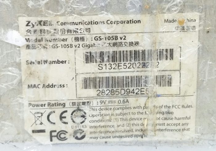 ZyXEL GS-105B v2 5-Ports Gigabit Ethernet Switch - Image 3
