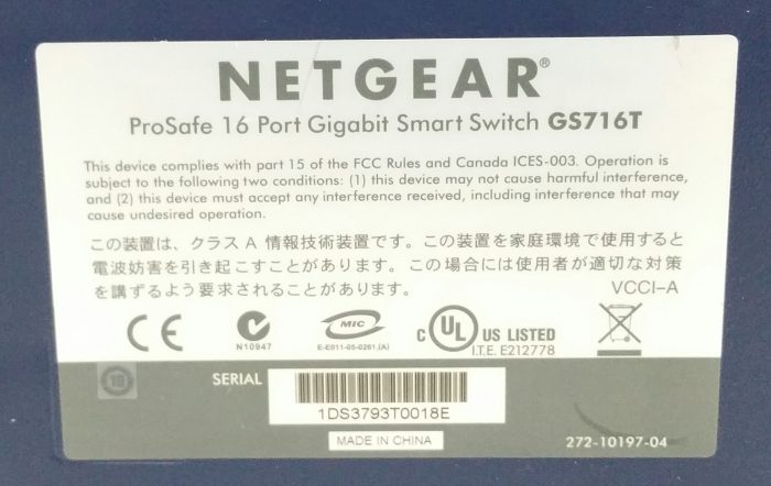 Netgear GS716T ProSafe 16 Port Gigabit Smart Switch - Image 3