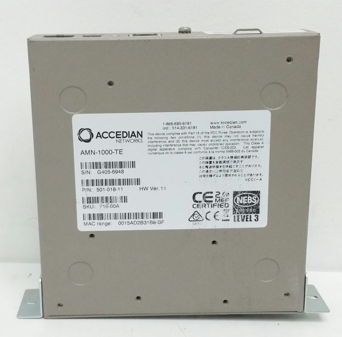 Accedian Networks MetroNID+501-018 AMN-1000-TE Switch - Image 3