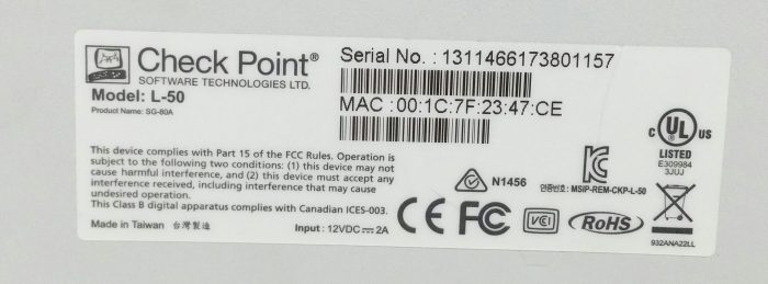 Check Point SG-80A L-50 Industrial Router - Image 3