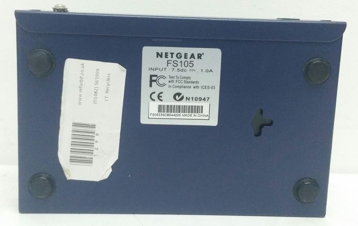 Netgear FS105 5 Port 10/100 Mbps Fast Ethernet Switch - Image 3